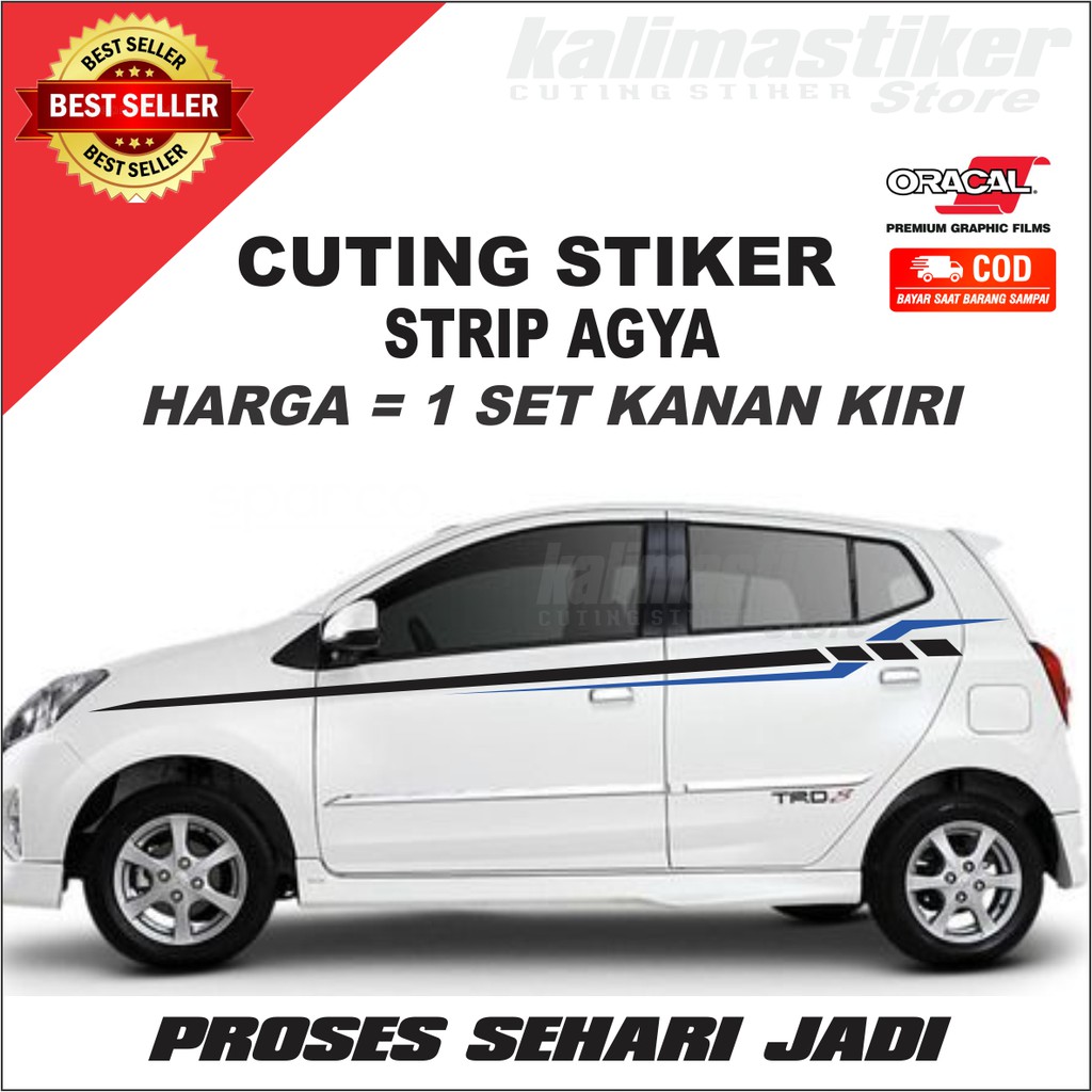 CUTING STIKER STRIP MOBIL AGYA / STIKER CUTING MOBIL/ STIKER MOBIL/ CUTING MOBIL/