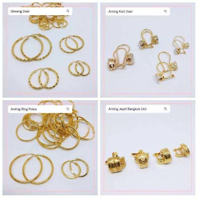 WAJIB TANYA STOK Realpic Anting Emas Asli 375-420