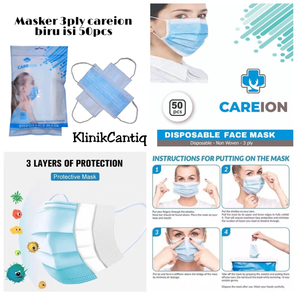 DISPOSABLE PROTECTIVE MASK MASKER 3 PLY EARLOOP PREMIUM DAN MURAH