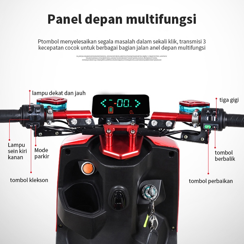 terbaru Sepeda motor listrik 1200W kecepatan motor 55 km/jam  kendaraan listrik mewah kelas atas