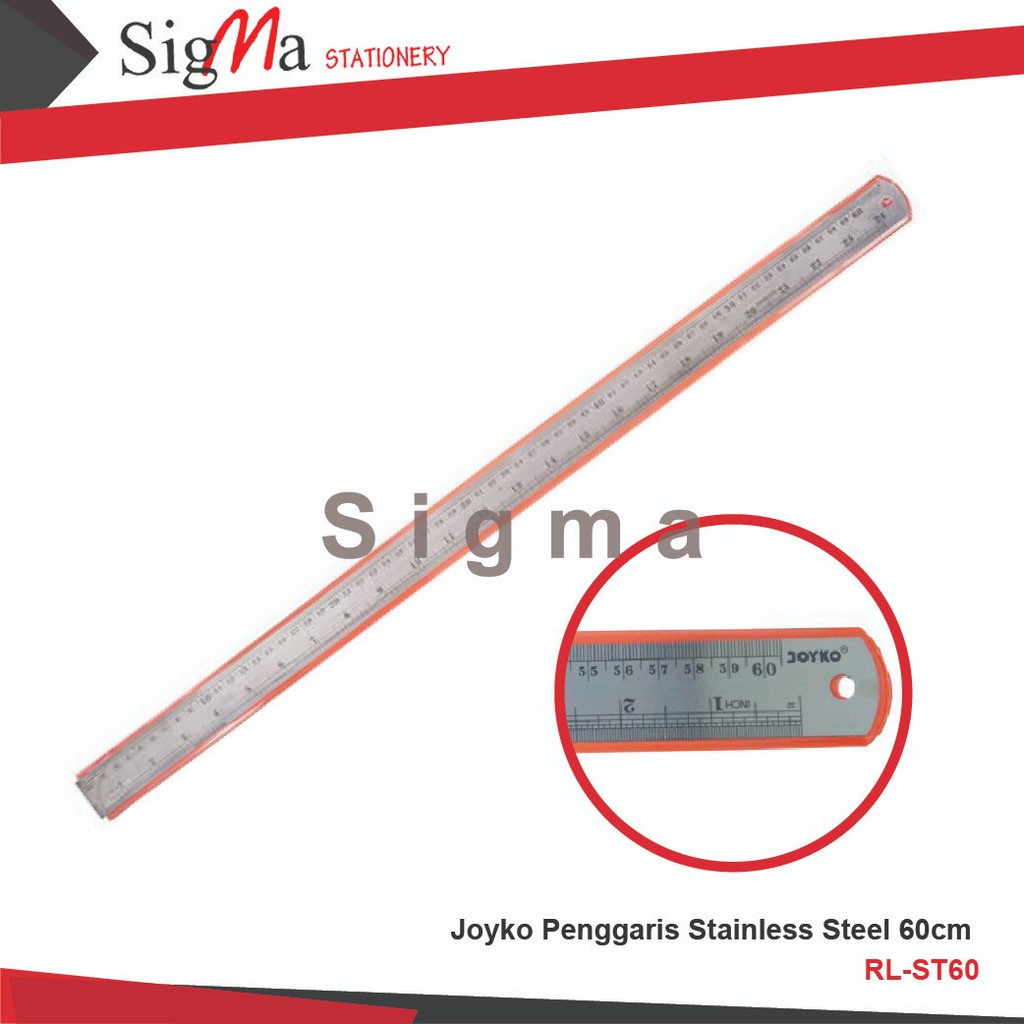 

Penggaris Besi / Stainless Steel Ruler 60cm Joyko RL-ST60