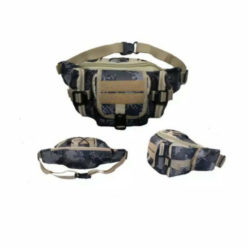 Tas pinggang tactical army / waistbag tactical army  Hitam ko