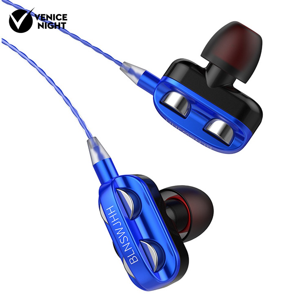 Earphone In-Ear Stereo Heavy Bass Dengan Kabel Dan Mic Untuk Olahraga