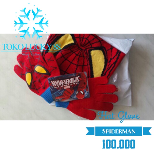 IMPORT Topi Sarung Tangan Spiderman