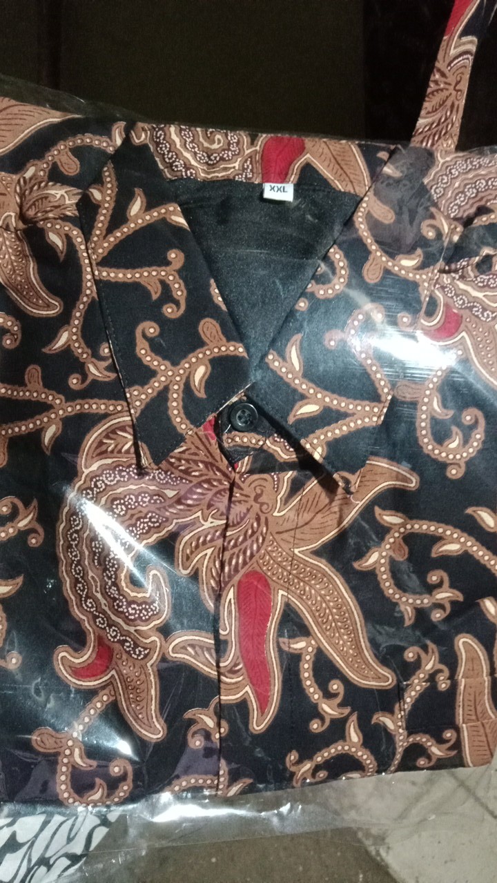 Cabe Batik Pria Kemeja Batik Pria Lengan Panjang Reguler Fit Baju Batik Pria Lengan Panjang