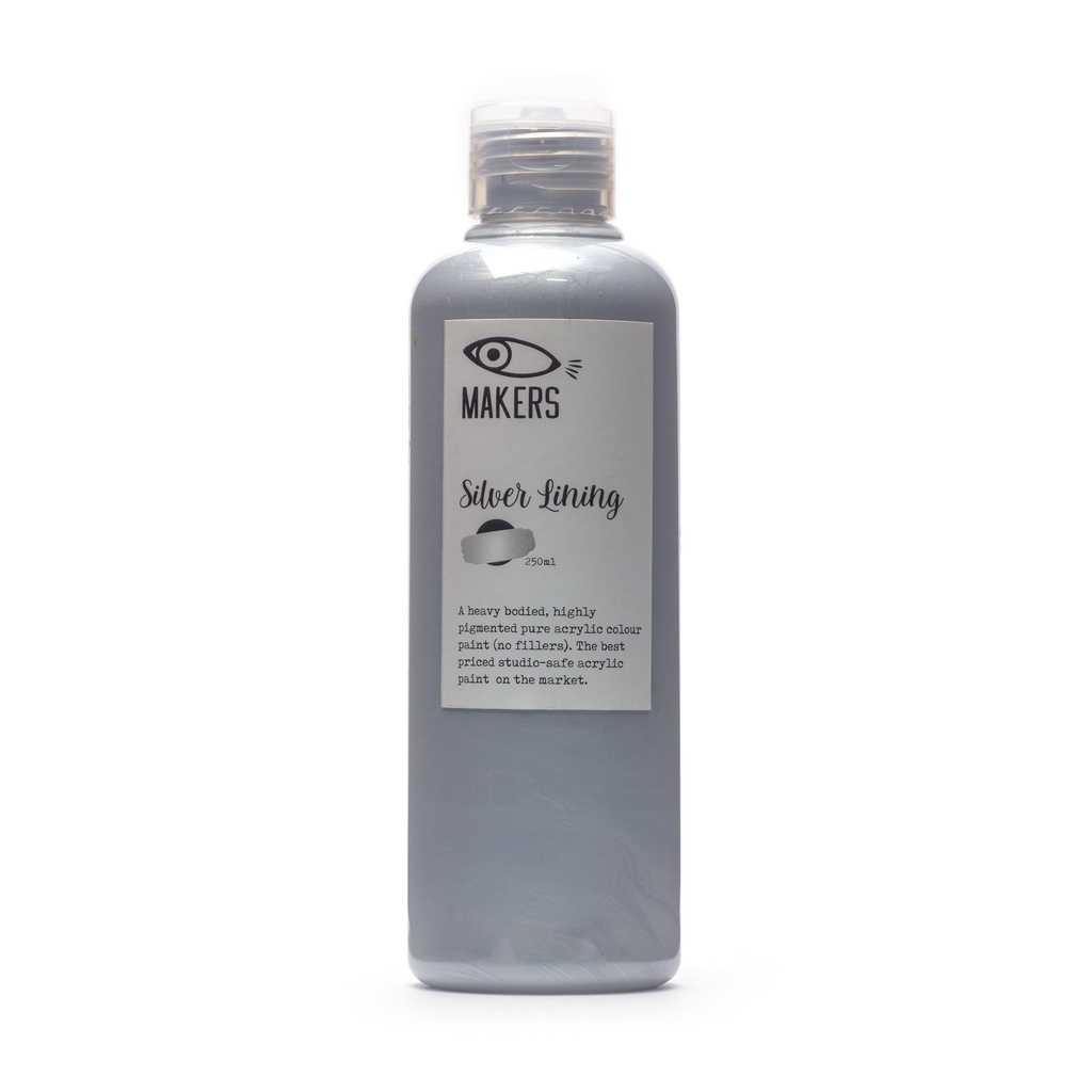 

Silver Lining Acrylic Paint 250ml by MAKERS