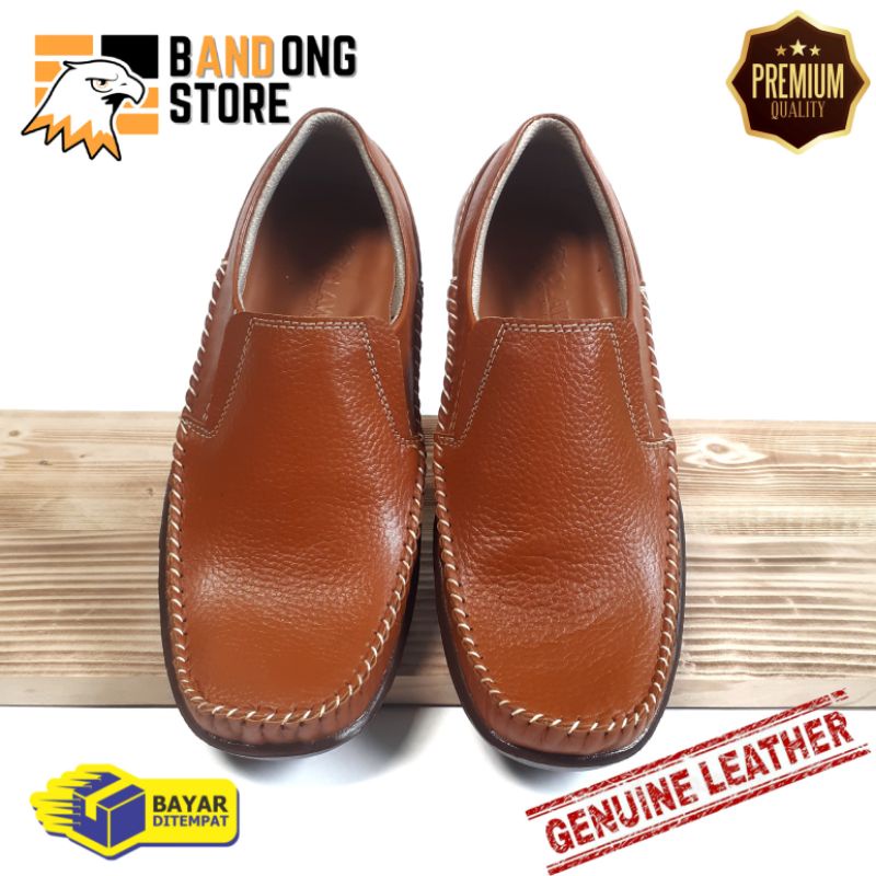 sepatu loafer pria casual kulit asli berkualitas premium sepatu mocasin pria sole karet mentah