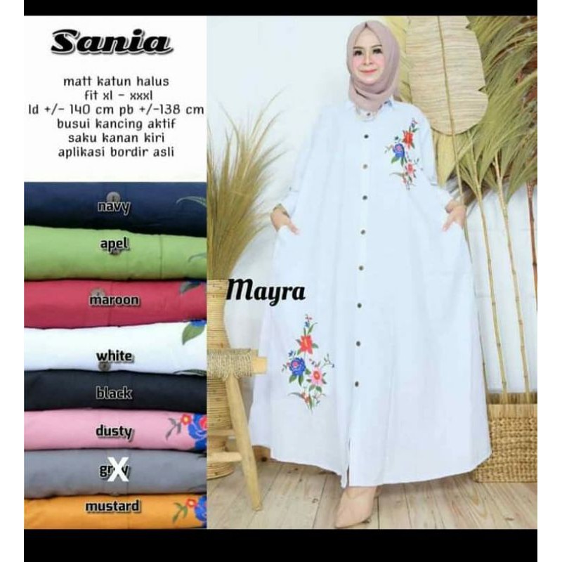Gamis polos SANIA ori MAYRA
