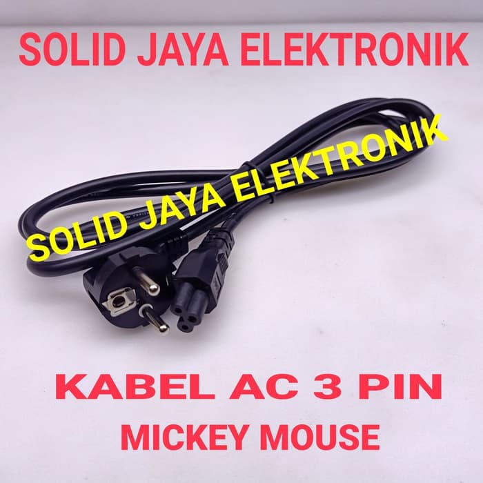 KABEL AC LISTRIK 3 PIN MICKEY MOUSE KABEL POWER ADAPTOR AMPLIFIER TV KABEL ELETRONIK SERBAGUNA 3 PIN