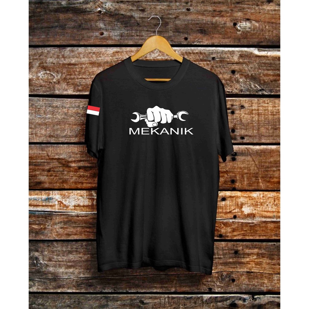 BISA COD / BAYAR DI TEMPAT / KAOS MEKANIK / LENGAN PENDEK / LENGAN PANJANG / KAOS TULISAN / KAOS KAT