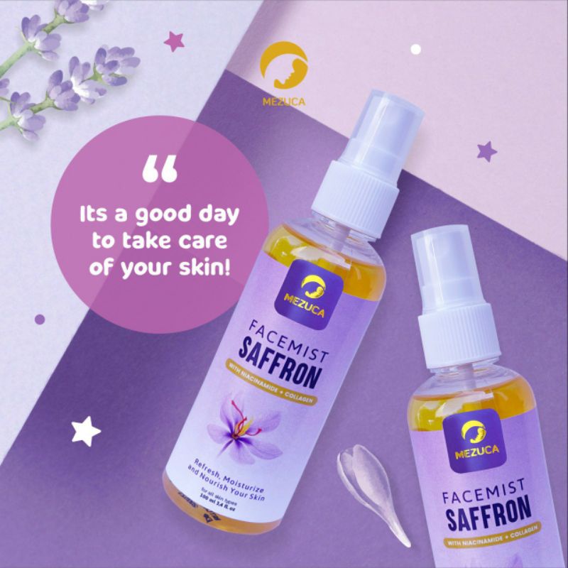 Facemist Safron BPOM - Facemist Saffron Original dari Mezuca Untuk Menghilangkan Jerawat