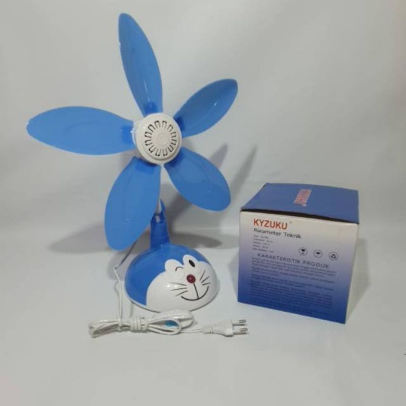 KIPAS ANGIN DUDUK KYZUKU KARAKTER DORAEMON 2IN1 5 BALING 35WATT