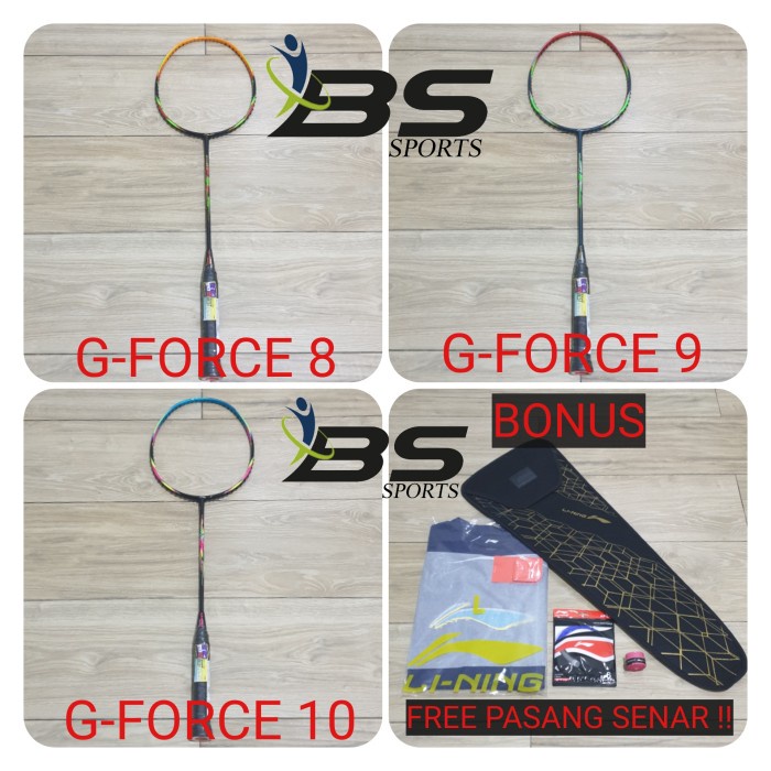 PROMO RAKET BADMINTON LINING G FORCE 8 9 10 / G-FORCE 8 9 10 ORIGINAL - G-Force 8, Tidak Disenar
