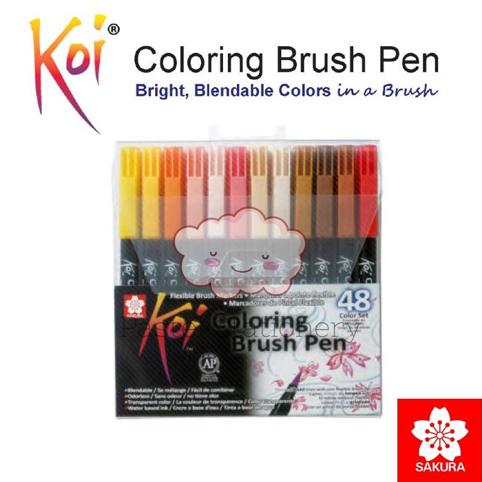 

Sakura Koi Coloring Brush Pen Set 48 Colors - Spidol Kuas Warna