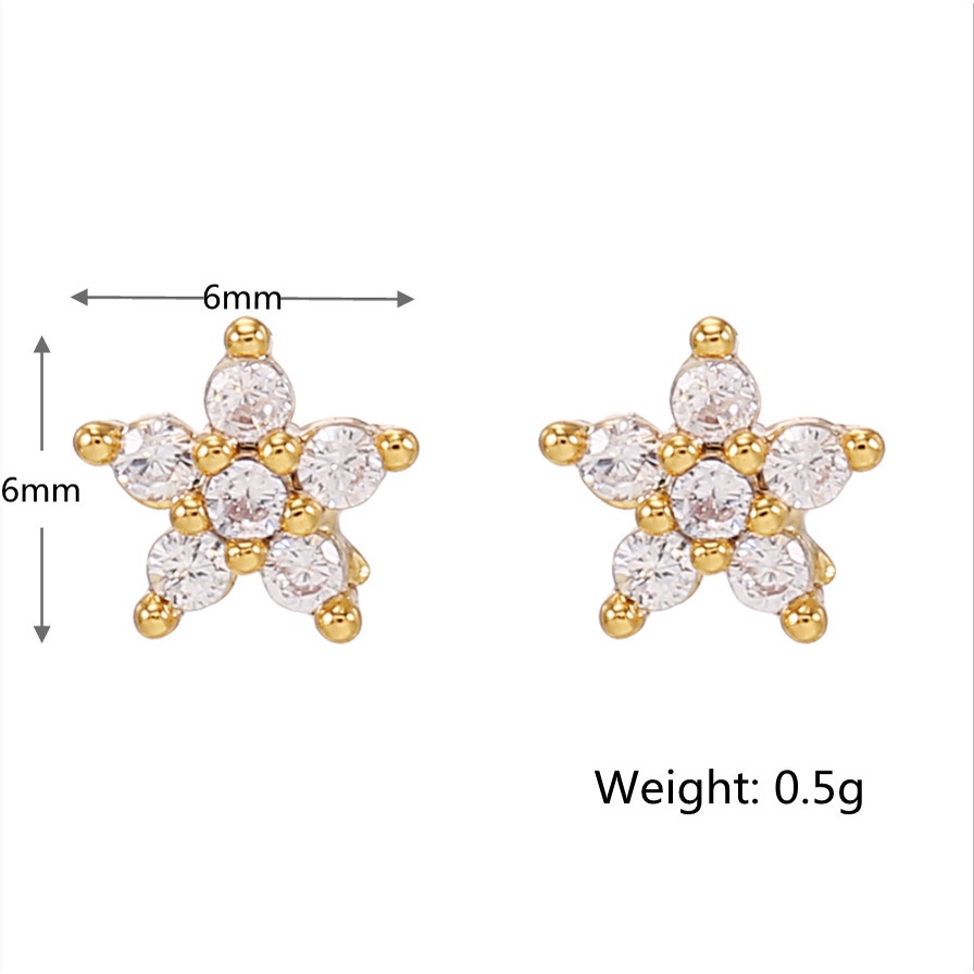 Summer Fashion All Match Colorful Copper 925 Silver Needle Ins Style Women Earring