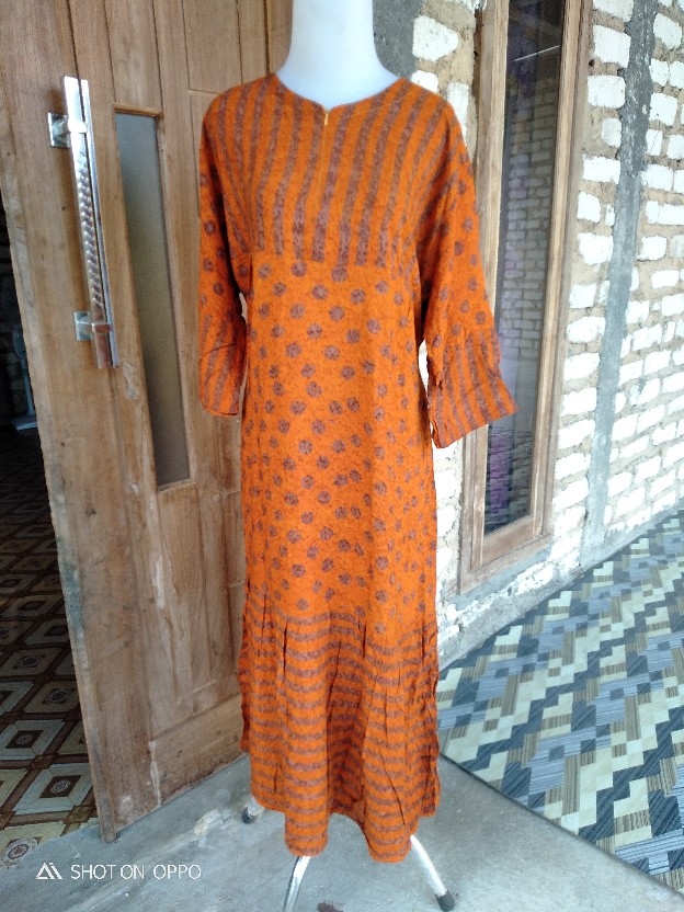 Gamis Batik Cap Busui Gamis Moderen