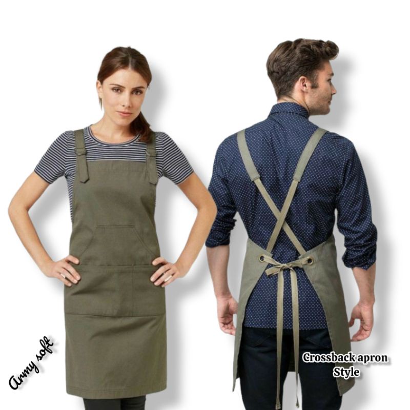 Celemek Apron Barista Celemek Waitres  Celemek masak - Drill  Premium - NEW PRODUCT