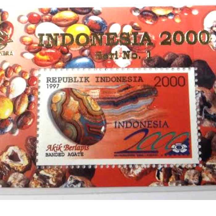 

Souvenir Sheet Perangko Indonesia Serie Batu Akik no 1 Tahun 1997