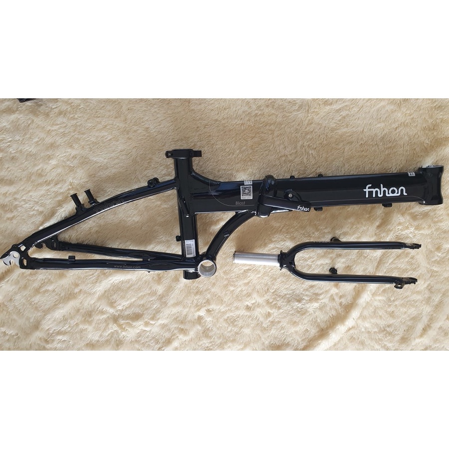 Frame Fork plus Handlepost Fnhon Blast V Brake 20 22 inch Warna Hitam Glossy Alloy Hitam Mengkilat