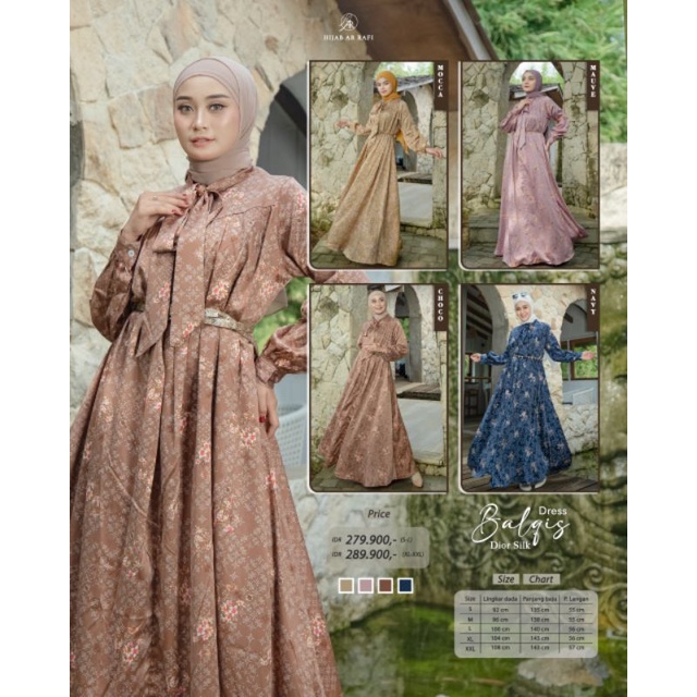 Arrafi Balqis Dress | Gamis Motif Original Arrafi