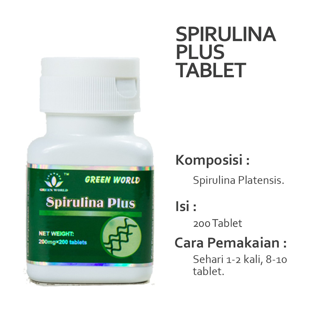 Jual Spirulina plus suplemen imun tubuh green world