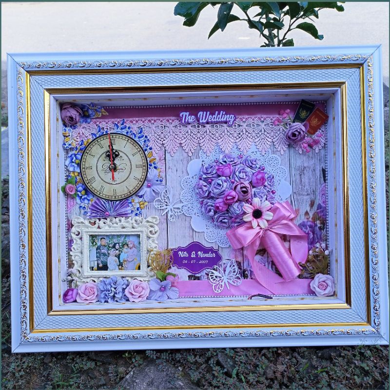 Bingkai Foto Mahar Pernikahan Butket Bunga Mahar Pernikahan 3D Bentuk Bunga Mahar Kekinian Mahar Hia