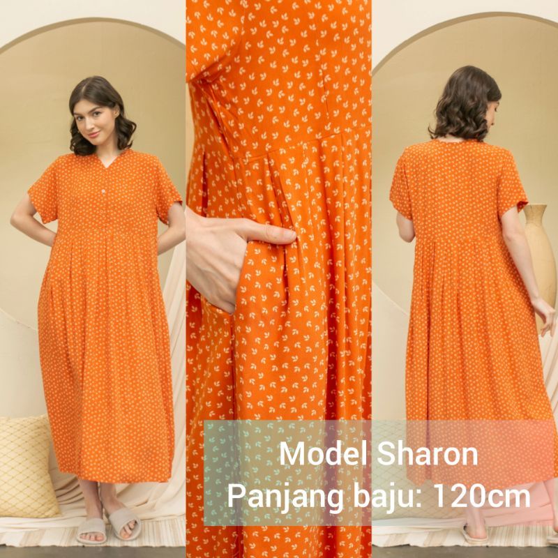 DASTER KHALIFS SLEEPWEAR EXCLUSIVE KHALIF'S ID HOMEWEAR HOMEDRESS RAYON VALENCIA SUPER PREMIUM BUSUI BAJU HAMIL FRIENDLY MIDI NYAMAN GEMES ADEM TERBARU-SHARON PatternCarrot