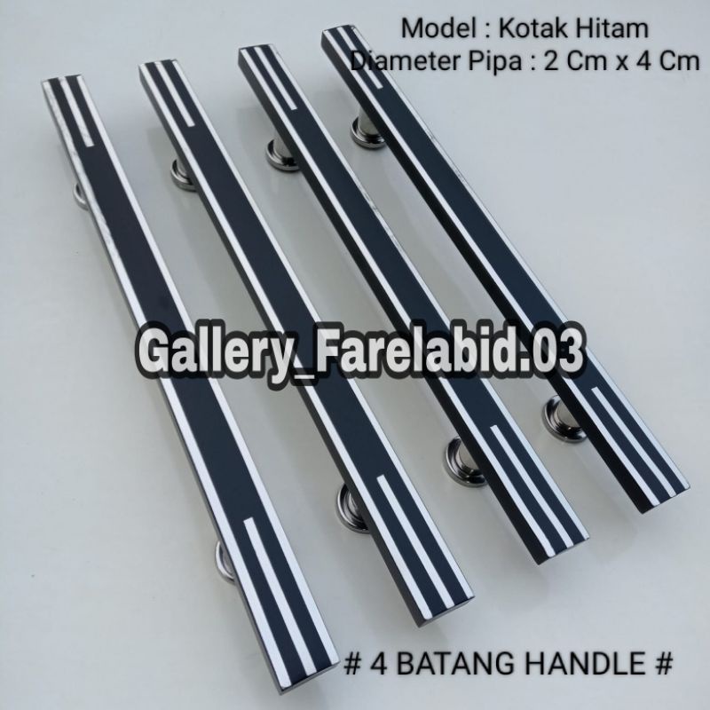 4 Pcs Handle Pintu Rumah Stainless Steel Kotak 80 Cm Gagang 60 Cm Pegangan Tarikan Pintu Kupu Tarung Minimalis 45 Cm