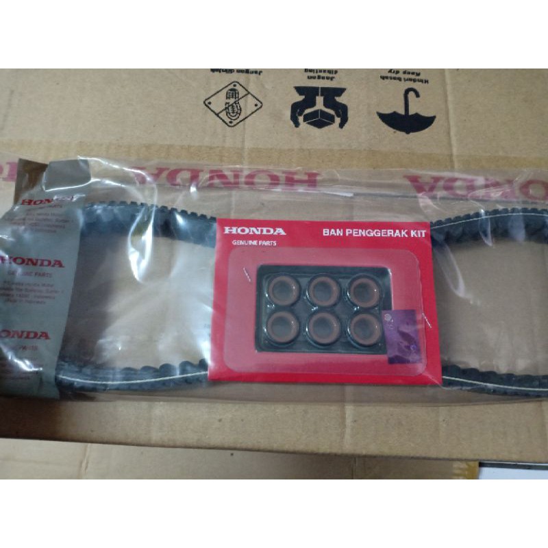 vbelt belt karet cvt satu set roller Honda Vario 150 LED original