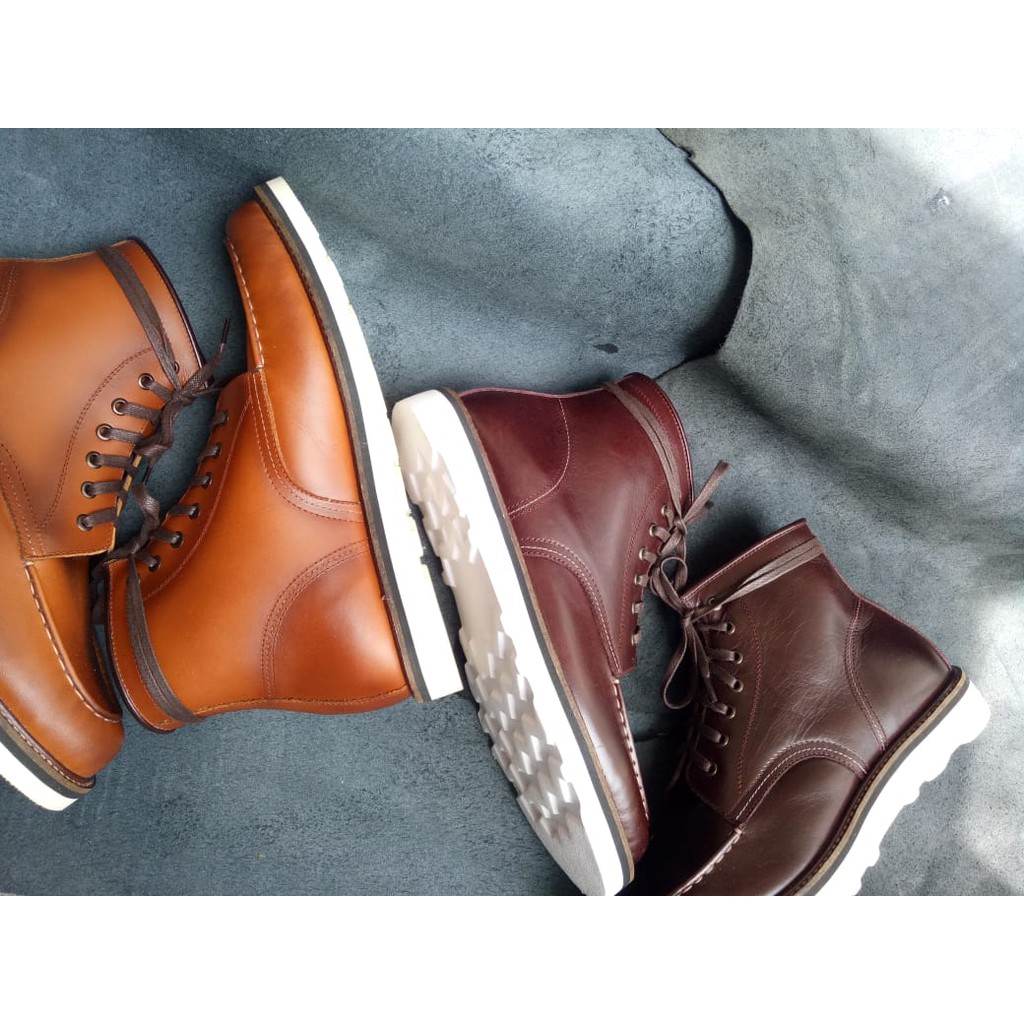 Boots Kulit Pria Sepatunisme Sepatu Boots Casual Boots Klasik Sepatu Boots Kulit Pria