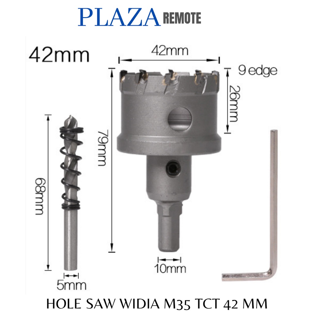 MATA BOR HOLE SAW TCT KARBIT M35 BESI  METAL CARBIDE WIDIA 42 MM