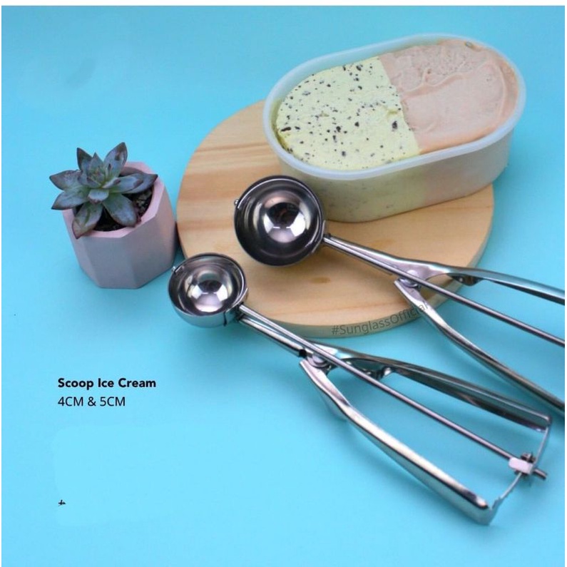 Sendok Scoop Ice Cream Stainless Steel Es Krim Dessert Serut Alat Buah / Ice Cream Scoop / 0SCOOP ES KRIM / ICE CREAM SCOOP / SCOOP ICE CREAM STAINLESS /ICE CREAM SCOOP SENDOK ES KRIM CETAKAN KUE BAKSO STAINLESS STEEL 