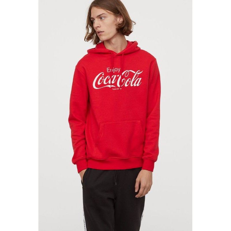 Hoodie Coca Cola Merah Jaket Pria Wanita Cewek Red Free Paper Bag