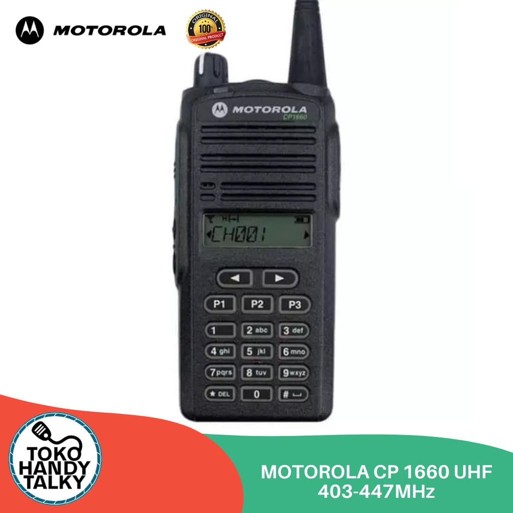 HANDY TALKY MOTOROLA CP 1660 UHF 403-447MHZ NEW GARANSI RESMI POSTEL