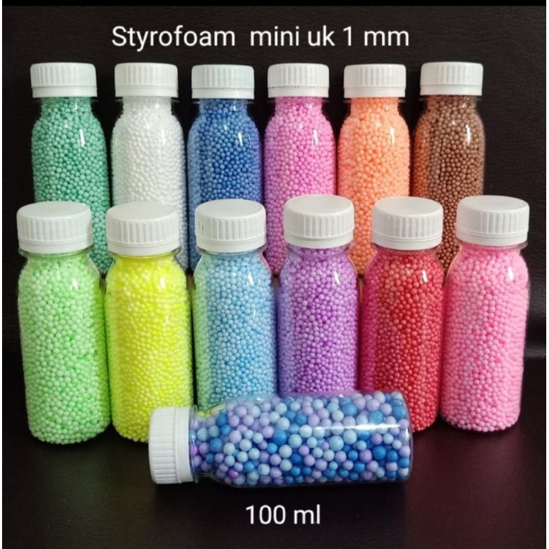 

styrofoam mini ukuran 1 mm warna - warni