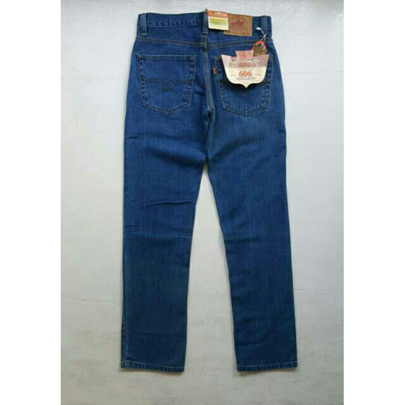 Celana jeans standar Lea/ jeans reguler pria-basic celana panjang