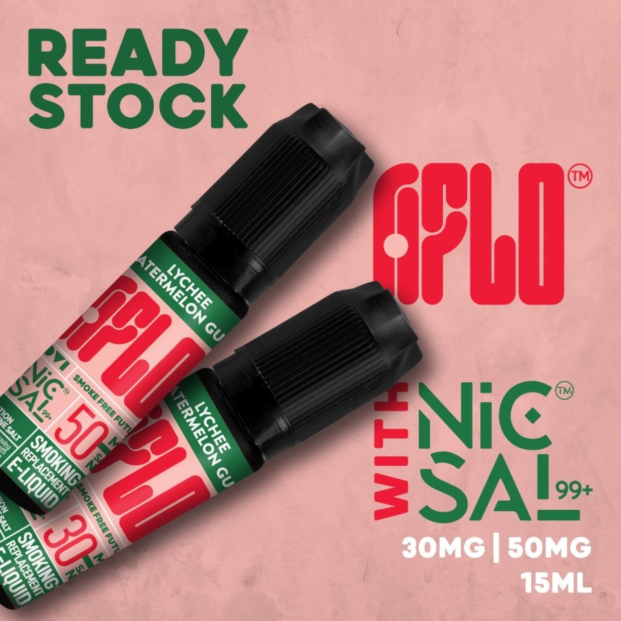 AFLO LYCHEE WATERMELON GUM SALT NIC AUTHENTIC AFLO SALTNIC LIQUID 15ML