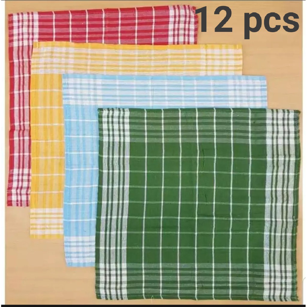Serbet Dapur warna kain lap tangan isi 12 pcs