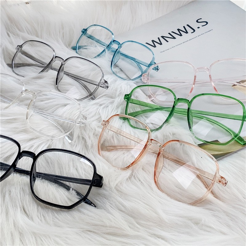 Satu7an KM09 Kacamata Petak Kacamata Fashion Style Korea Kacamata Wanita Frame Lensa Eyeglasses