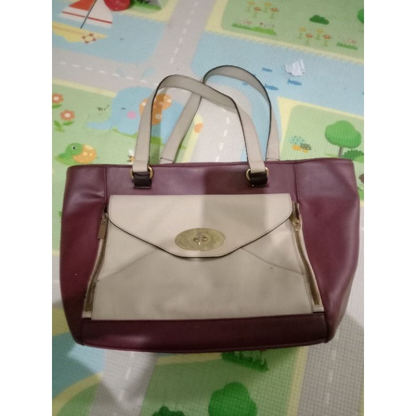 preloved fladeo bag maroon