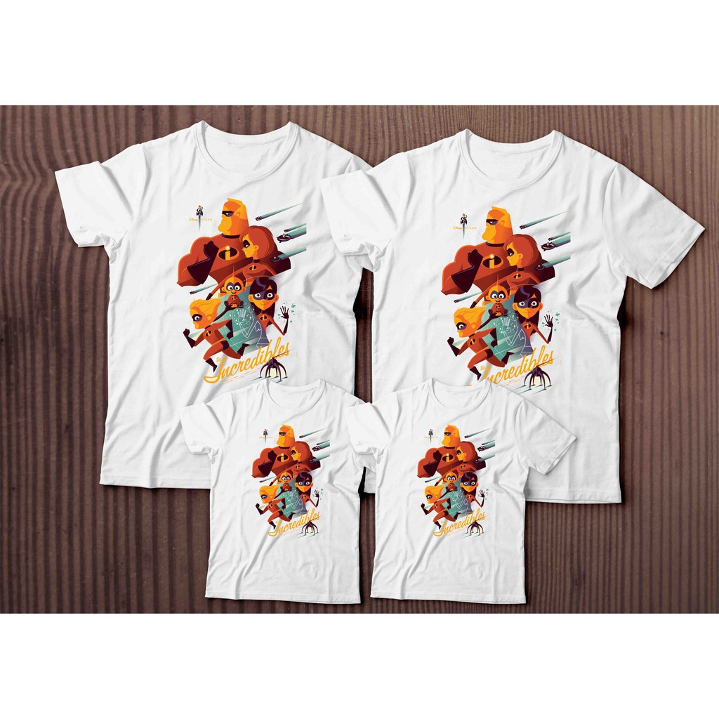 Kaos Family | Keluarga | Baju Couple | Ultah | the incredibles  | tambah / edit nama / tulisan