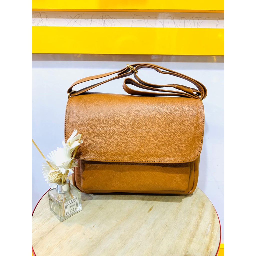 ORIGINAL PAPIRUT TAS WANITA WARNA COKLAT TAN KULIT ASLI