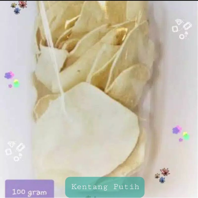 

Keripik kentang putih / gadung oven snack kiloan 100 gram