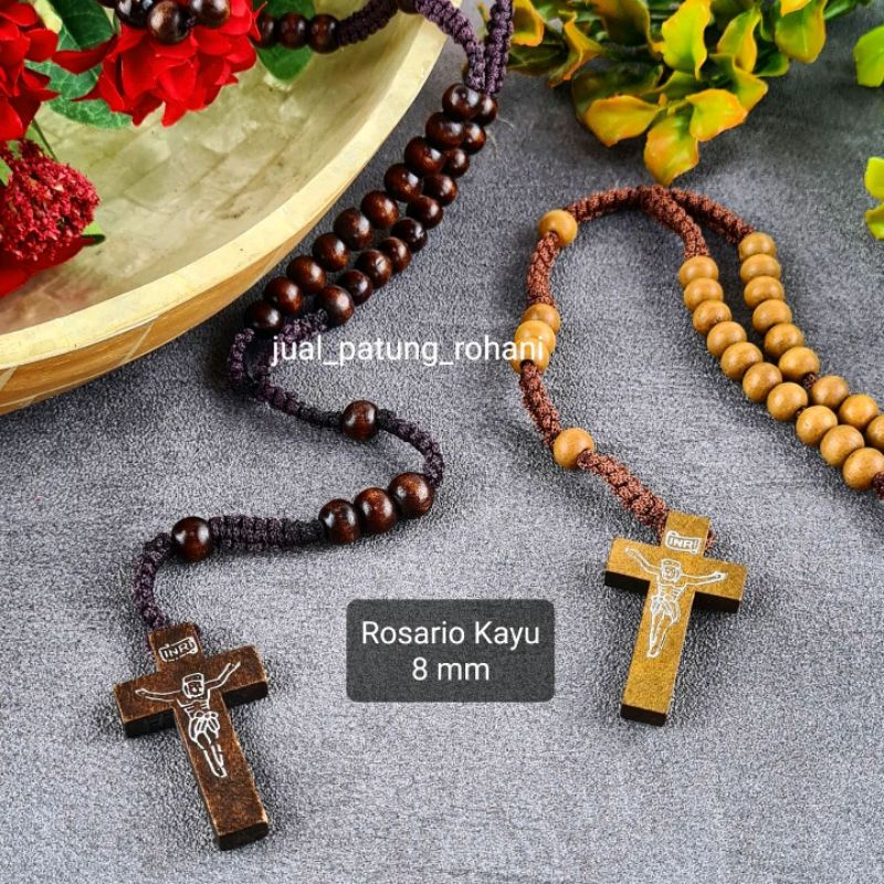 Rosario Tali Kayu 8 mm