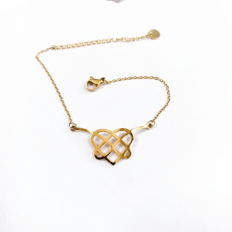 Gelang tangan love batik titanium korea anti karat