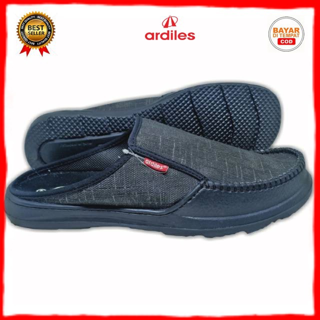  Sepatu  Slip On pria Ardiles  Amazu Hitam selop  pria slip on 