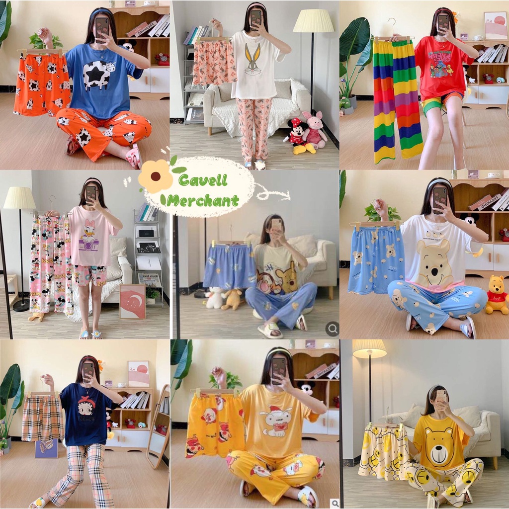 Cavell Merchant PIYAMA WANITA DEWASA IMPORT / PIYAMA 3in1 WANITA BAHAN NYAMAN / PIYAMA DEWASA IMPORT