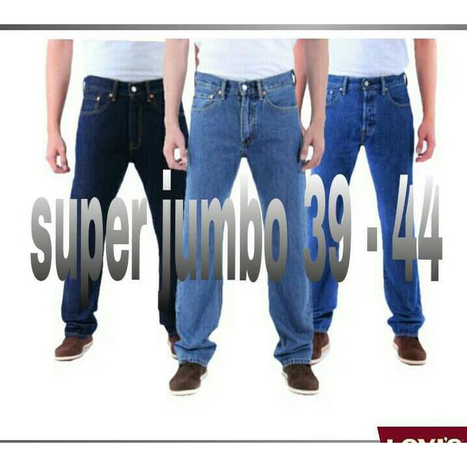 Diskon Celana Jeans Ukuran Besar / Jumbo Pria 39 - 44 - Hitam, 41 Terbaru