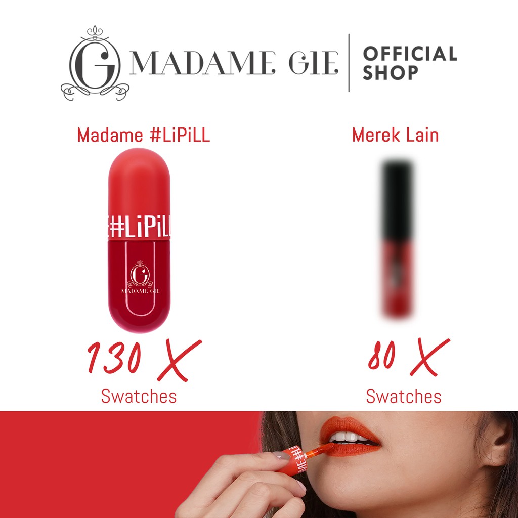 Madame Gie Madame LiPill MakeUp Lip Tint Long Lasting &amp; Moisturizing Lips - Butterscotch