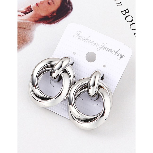 LRC Anting Tusuk Fashion Kc Disc Earrings Y61822